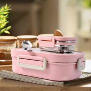 5588 Miracle Carry Lunch Box Microwave Safe Lunch Box With Insulated Bag 2 Compartment Lunch Box (400 Ml  2 Pc) thumbnail 3