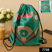 Water-resistant Nylon Drawstring Backpack Bag (1 Pc) thumbnail 5