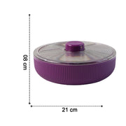 Supermom Multipurpose Round Rotating Dry Fruit  Snack Storage Container (1 Pc) thumbnail 3