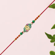 Ganesh Leaf Motif Rakhi thumbnail 1