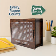 Wooden Money  Piggy Bank Money Box (1 Pc  With Marker Pen) thumbnail 4