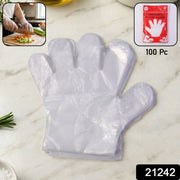 Disposable Transparent Plastic Gloves (100 Piece Pack) thumbnail 7