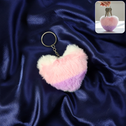 Soft Plush Cute Heart Keychain - 1 Pc thumbnail 6