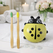 Cute Ladybug Toothbrush Holder With Toothbrush Combo Set thumbnail 1
