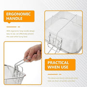 Stainless Steel Deep Fryer Basket With Long Handle (1 Pc) thumbnail 5