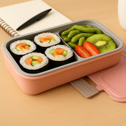 5583 Miracle Quick Lock Leak Proof 2 Compartment Stainless Steel Lunch Box Inner Plate Reusable Microwave Freezer Safe Lunch Box Trendy Thermal Insulation Leak Proof For Office Vacuum Tiffin Box For Boys  Girls  School  Office Women And Men thumbnail 1
