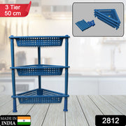 2812 Triangle Storage Plastic 3-tier  Rack Shelf For Kitchen Living Room Bathroom Office thumbnail 7