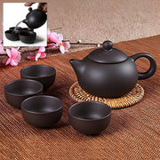 Premium Black Clay  Ceramic Tea Set With Teapot  4 Cups thumbnail 3