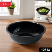 Plastic 6 Inch Black Round Deep Serving Bowl (1 Pc) thumbnail 7