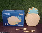 5729 Kids Lunch Box Cute Pineapple Shaped Bento Box With Fork Spoon Snack Candy Container Microwave Portable Office Lunch Box (1 Pc  With Spoon Fork  Color Box) thumbnail 6