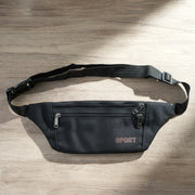 Classic Black Sports Waist Bag (1 Pc) thumbnail 1