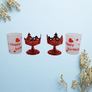 Tealight Holder Stylishly Shaped Candle Diya Stand Plastic Beautiful Design Festival (2 Pc  Mix Design) thumbnail 2