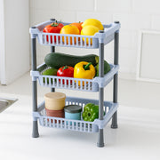 3-layer Multipurpose Kitchen Storage Basket Rack thumbnail 4