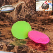 Bath  Facial Cleansing Brush Soft Silicone Face Scrubber (2 Pc Set) thumbnail 3