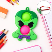 Silicone Pop It Fidget Toy With Keychain Clip (1 Pc) thumbnail 2