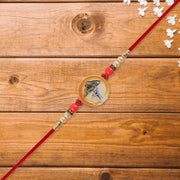 Divine Krishna Govardhan Parvat Rakhi With Pearl  Mauli Thread thumbnail 2