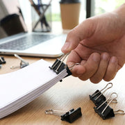 25mm Black Binder Clips (12 Pc) thumbnail 2