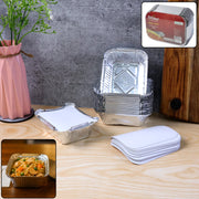 Disposable Aluminium Food Containers With Lids  250 Ml Capacity (Pack Of 25) thumbnail 1