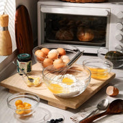 Modern Glass Bowl Set Mixing  Storage Bowls With Lids (5 Pcs Set) thumbnail 1