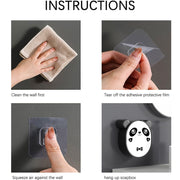Plastic Cute Panda Soap Box  Wall Mounted Flip-top Drain Soap Case (1 Pc) thumbnail 6