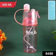 Plastic 2 In 1 Mist Spray Water Bottle (Multicolor  400 Ml  1 Pc) thumbnail 4