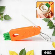 6483  3 In 1 Multifunctional Cleaning Brush Mini Glass Cover Cleaning Brush Bottle Cleaning Brush Set Cup Cleaner Brush Bottle Cap Detail Brush For Bottle Cup Cover Lid Home Kitchen Washing Tool (1 Pc) thumbnail 6