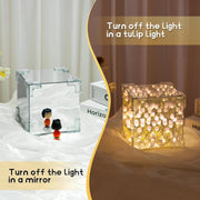 Decorative Tulip Flower Led Cube Night Lamp Set (1 Set  Mix Color) thumbnail 2