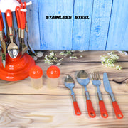 Luxury Cutlery Set For Dining Table Stainless Steel 26-piece Set With Stand (1 Set thumbnail 6