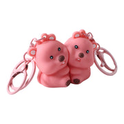 Cute Couple Bear Shape 2-in-1 Keychain Set (2 Pieces Set) thumbnail 3