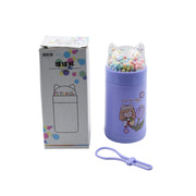 6953 Girl Glass Water Bottle For School With Kid Sparkle Strap Cat Lid Sequins Glitter Glass Cup Birthday Gift Children 350ml (Moq - 80 Pc) thumbnail 4