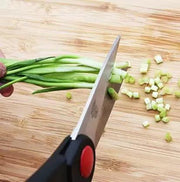 Kitchen Knife Set With Wooden Block And Scissors (5 Pcs Black) thumbnail 4