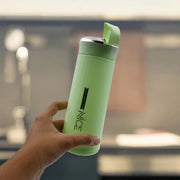 Water Bottle 400ml Leak Proof Glass Water Bottle With Daily Water Intake For Gym And Children Nice Bottle (1 Pc  Light Green Color) thumbnail 3