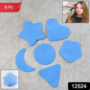 Haircut Design Stencil Set  6-in-1 Safe Hair Trimmer Molds thumbnail 5