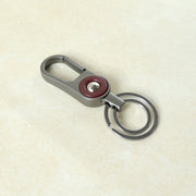 Premium Metal Key Holder With Dual Ring  Secure Clip (1 Pc) thumbnail 1