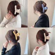 Premium Soft Fur Coated Hair Clutcher Clip Set (12 Pc) thumbnail 2