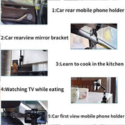 Multifunctional Car Rear View 360 Rotatable Mobile Holder thumbnail 2