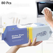 8220 Kitchen Cleaning Wipes  Strong Decontamination Kitchen Wipes  Disposable Kitchen Wet Wipes Household Cloth Towel For Removing Grease Stains And Cleaning Glass (Pack Of 80 Pcs) thumbnail 1