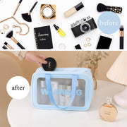 3-in-1 Waterproof Transparent Travel Toiletry Bag Set thumbnail 5