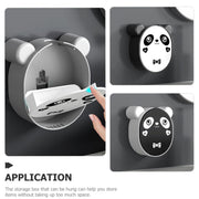 Plastic Cute Panda Soap Box  Wall Mounted Flip-top Drain Soap Case (1 Pc) thumbnail 5
