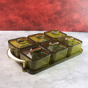 Liger Multipurpose Transparent Spice Jar Set With Tray And Lids 400ml Approx (6 Pc) thumbnail 6