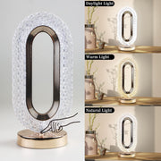 6878 Touch Control Crystal Table Desk Lamp 3-way Dimmable Light Usb Rechargeable Crystal Diamond Table Lamp Exquisite Night Stand Light Lamp Beside Lamp For Bedroom Living Room Decorative Desk Lamp thumbnail 2