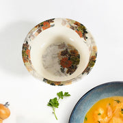 8231 Dream High Quality Plastic Dinning Dinner Set With Unique Flower Design Printed 6 Pc Plates 6 Pc Bowls And 6 Pc Serving Spoon Lightweight Round Plates And Bowls Microwave And Dishwasher Safe (18 Pcs Set) thumbnail 4