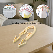 Multipurpose Foldable Cloth Hanger With Dual Clips (1 Pc) thumbnail 3