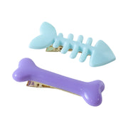 Cute Fishbone  Bone Shape Hair Clip Set (4 Pc) thumbnail 3