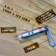 6427 3 In1 Laser Light Led Flashlight + Torch Keychain + Laser Pointer thumbnail 2