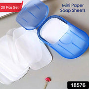 Portable Easy Carry Travel Paper Soap Sheet With Mini Box (20 Sheets In A Pack Approx  Mix Color) thumbnail 7