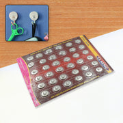 9417 Multipurpose Small Stainless Steel Wall Hanging Hook 36 Pc Self Adhesive Stainless Steel Heavy Duty Wall Hooks For Hanging Clothes Calender Bathroom Tiles Kitchen Key Hange (36 Pc Set) thumbnail 1