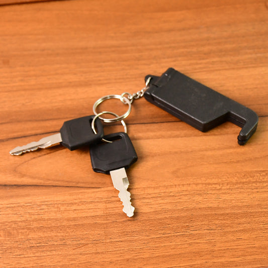 2 In 1 Plastic Keychain With Mobile Stand  Phone Holder (5 Pcs Set  Multicolor)