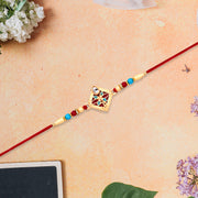 Traditional Beaded Kundan Rakhi thumbnail 2