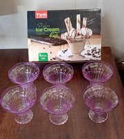 8216 Crystal Plastic Ice-cream Bowl Home  Kitchen Serving Platter Or Dessert Cup For Sundae Sweets Snacks Fruit Pudding Nuts Or Dip Serving Bowls (Crystal Cups Set Of 6) thumbnail 6